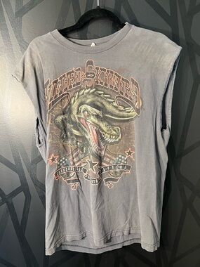 Vintage Lynyrd Skynyrd Sleeveless Graphic Band Tee - Grey